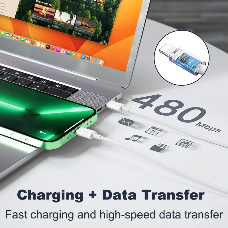 PD 35W USB C Charger Fast Charger Type C Cable Mobile Phone Charger Wall Adapter For iPhone 15 16 Pro Max Xiaomi Samsung Huawei