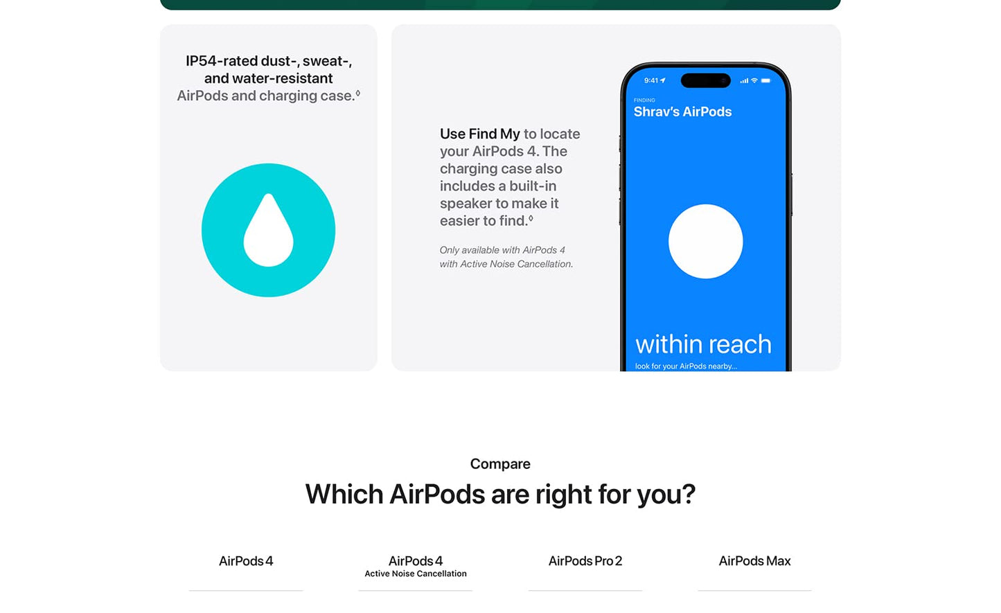 Apple AirPods 4 Wireless Earbuds,with Active Noise Cancellation,Adaptive Audio,Transparency Mode,Spatial Audio,Wireless Charging