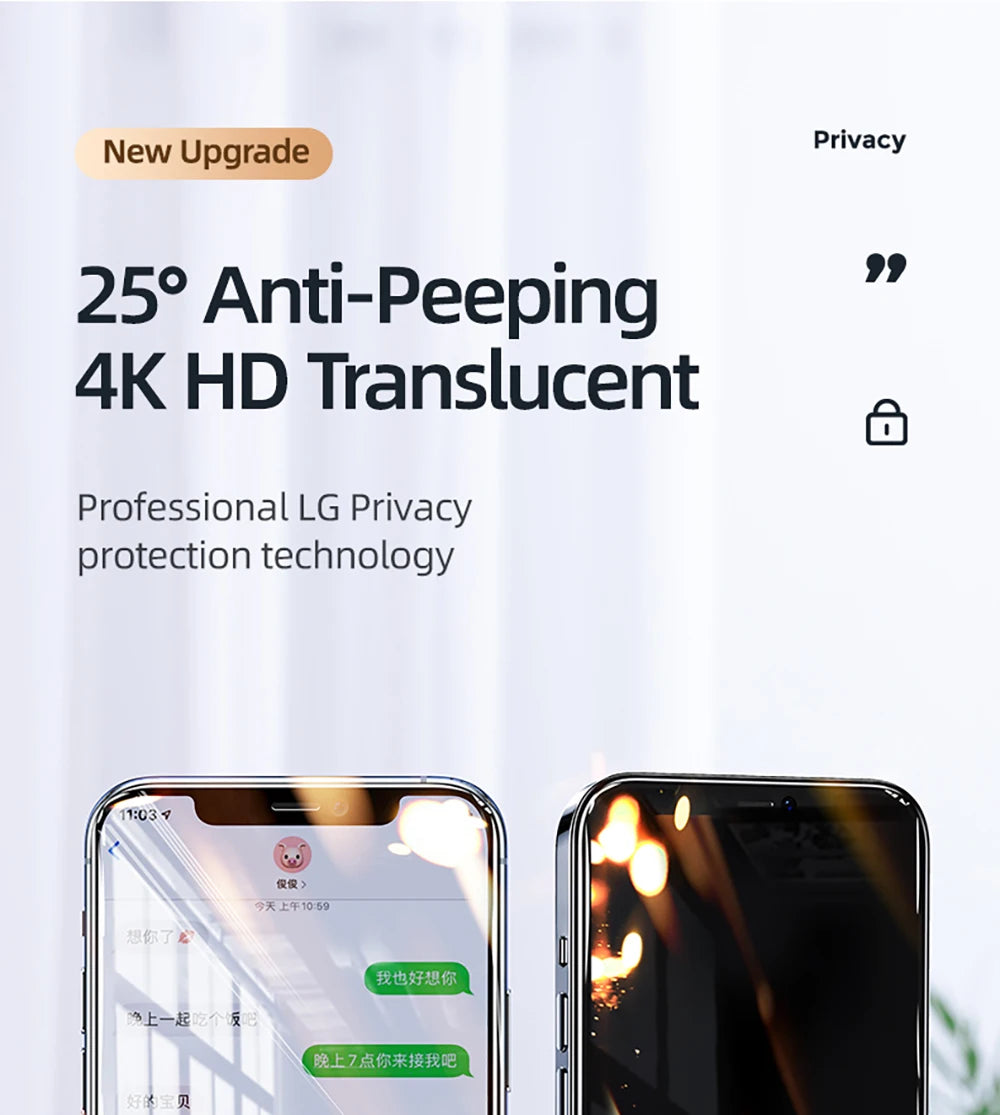 Joyroom Private Glass For iphone 17 16 15 14 ProMax Screen Protector Anti-spy Tempered Glass For iPhone Privacy Screen Protector