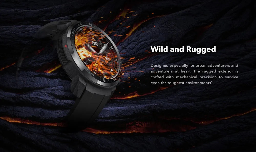 Original Honor Watch GS Pro Smart Watch SpO2 Smartwatch Heart Rate Monitoring Bluetooth Call 5ATM Sports Watch for Men