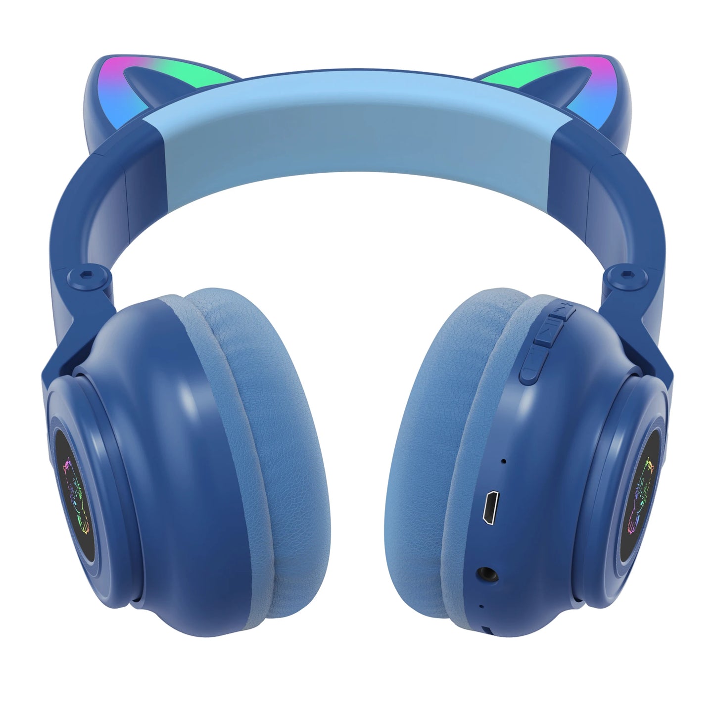 HiFi Girls Wireless Unicorn headphones with Mic phone Stereo Bass Cute Children Music Kid Cat Bluetooth Headsets Support SD Card - Universal Market