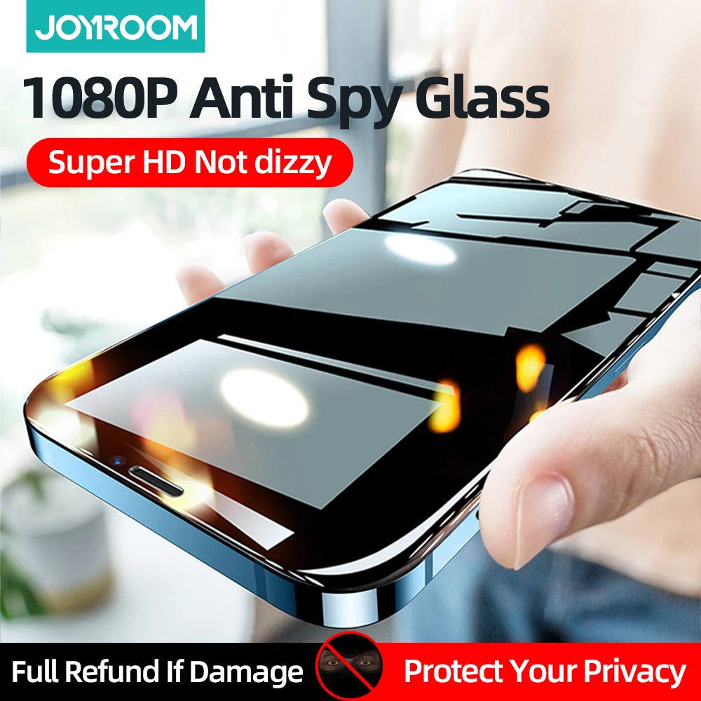 Joyroom Private Glass For iphone 17 16 15 14 ProMax Screen Protector Anti-spy Tempered Glass For iPhone Privacy Screen Protector