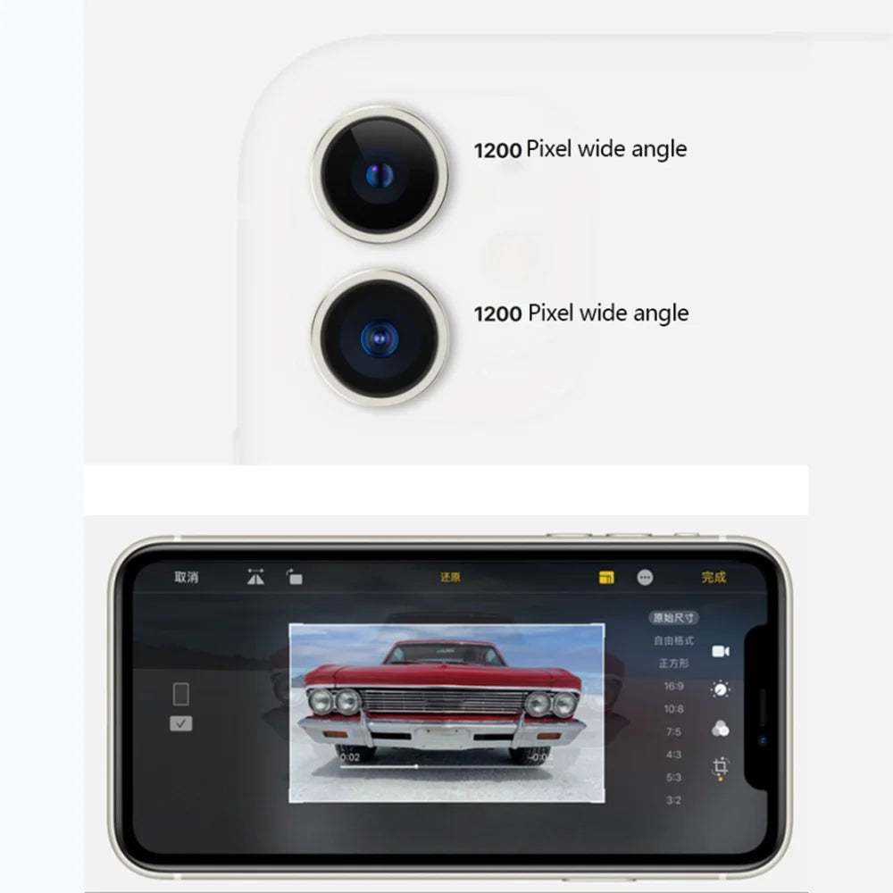 Apple iPhone 11 64/128/256GB ROM 6.1" Original Liquid Retina IPS LCD Face ID A13 IOS Genuine iPhone11 Unlocked 4G LTE Cellphone - Universal Market