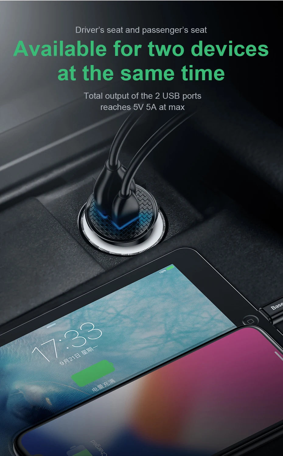 Baseus 30W USB Car Charger Quick Charge 4.0 3.0 FCP SCP USB PD For Xiaomi iPhone 12 13 14 15 Pro Fast Charging Car Phone Charger
