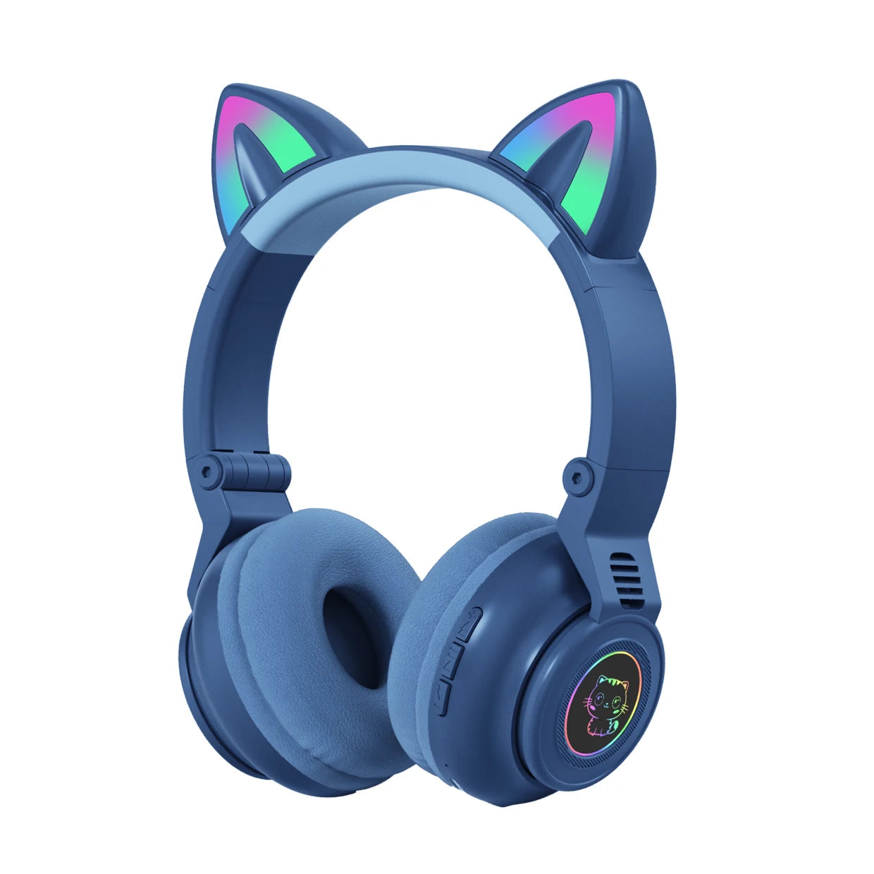 HiFi Girls Wireless Unicorn headphones with Mic phone Stereo Bass Cute Children Music Kid Cat Bluetooth Headsets Support SD Card - Universal Market