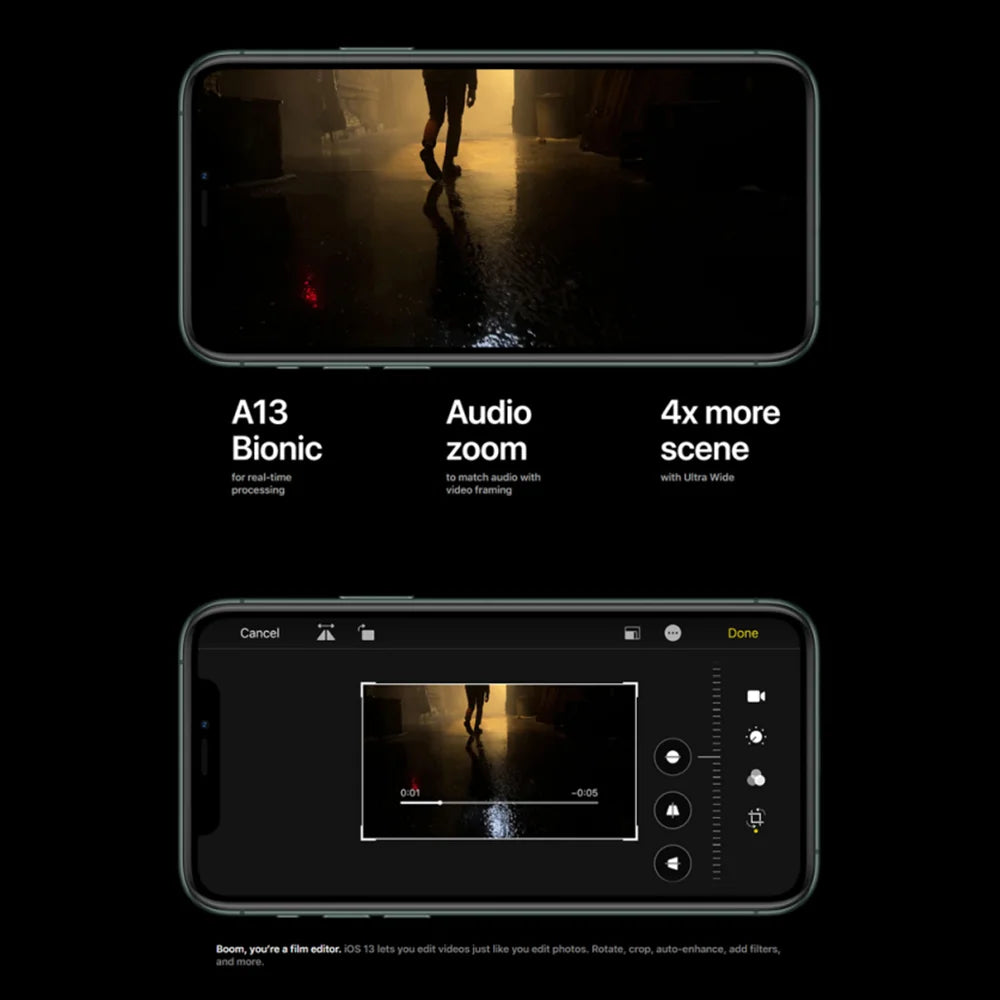 Apple iPhone 11 Pro / 11pro Max ProMax 64GB 256GB ROM 5.8'&6.5' Genuine OLED Face ID A13 4G 98% New Original Unlocked Cell Phone - Universal Market