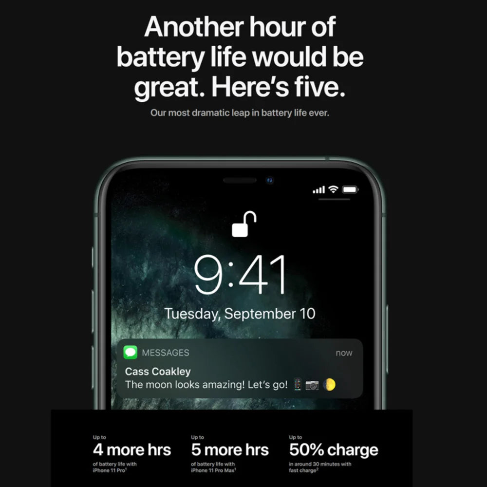 Apple iPhone 11 Pro / 11pro Max ProMax 64GB 256GB ROM 5.8'&6.5' Genuine OLED Face ID A13 4G 98% New Original Unlocked Cell Phone - Universal Market