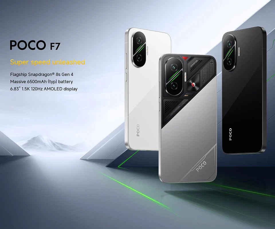 POCO F7 Global Version Smartphone Snapdragon® 8s Gen 4 90W 6500mAh Battery 6.83" 1.5K AMOLED Display 50MP Camera 5G NFC