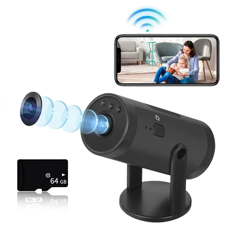 Surveillance Camera Wifi Wireless Remote Home High-Definition Infrared Night Vision Pet Cylinder 180 Degree Rotation Camera