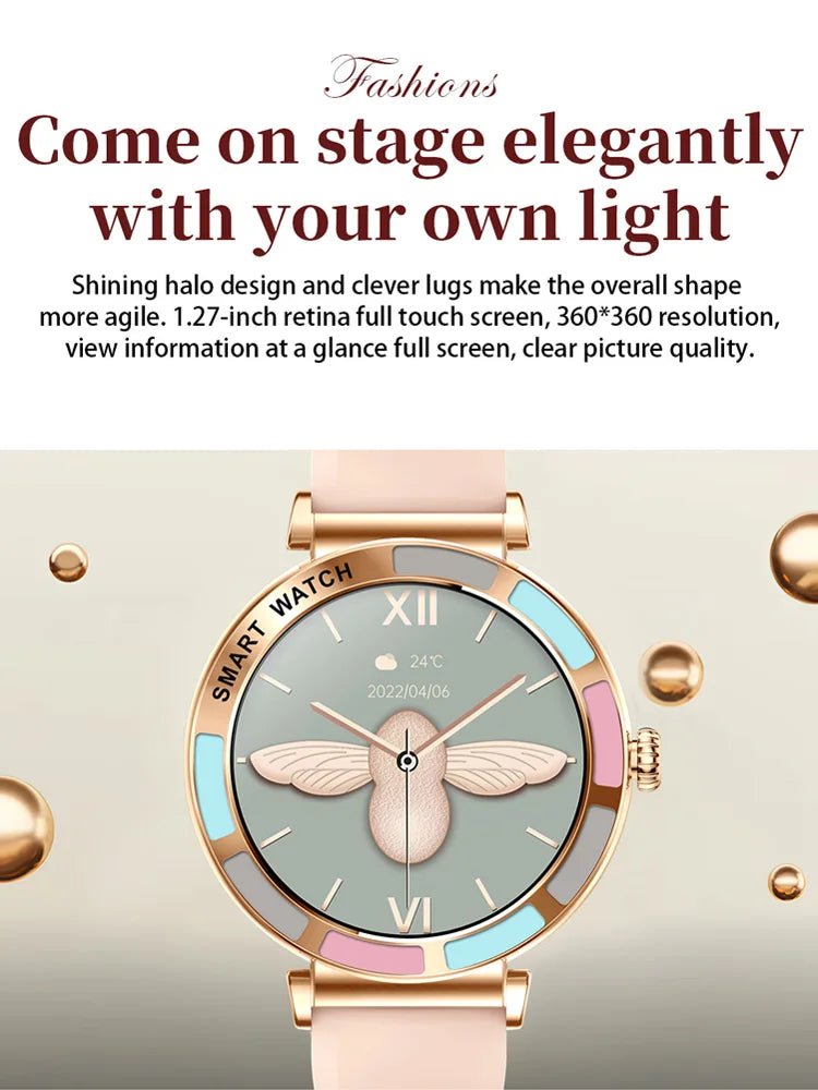 Time Owner Smart Watch 2025 Woman Bluetooth Call Watch Health Monitoring AI Voice Exercise Fitness Tracker Ladies smartwatch