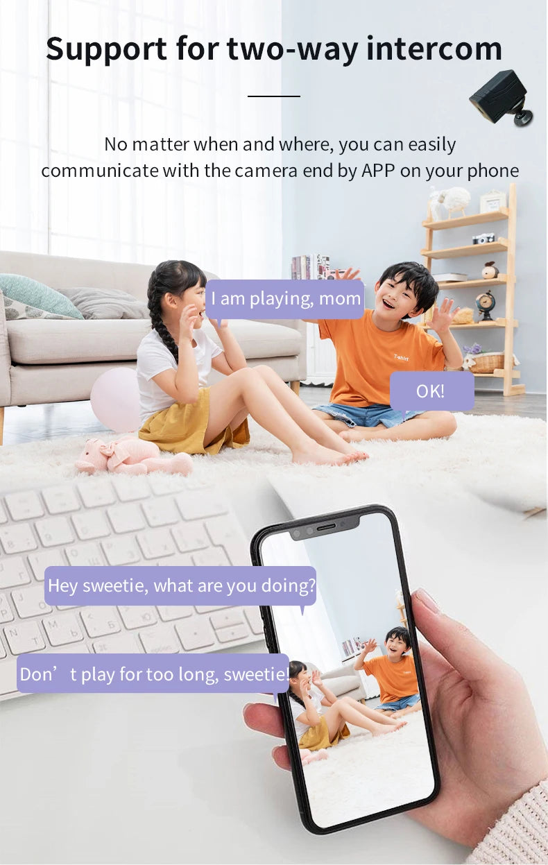 Wireless Mini Camera 5MP Security Wifi Camera Motion Detection Surveillance Home Smart Recorder Infrared Night Vision V380 Pro