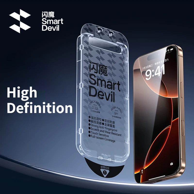 SmartDevil 1/2PCS Screen Protector for iPhone 16 Pro max 16 Pro HD Privacy Tempered Glass for iPhone 16 Clear Anti-fingerprint