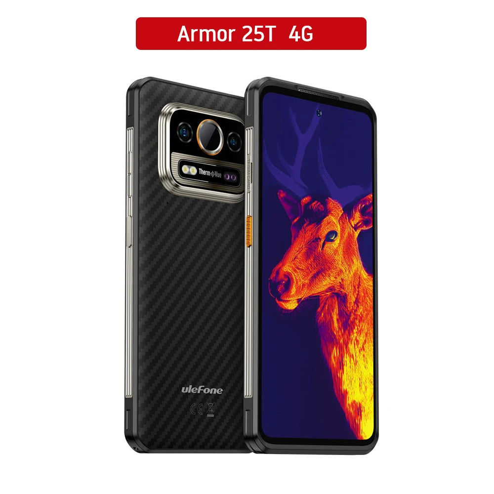 Ulefone Armor 25T 4G Rugged Phone Android 14 33W 50MP+64MP Night Camera NFC Waterproof Smartphone 6.78" 120Hz 256GB ROM Global