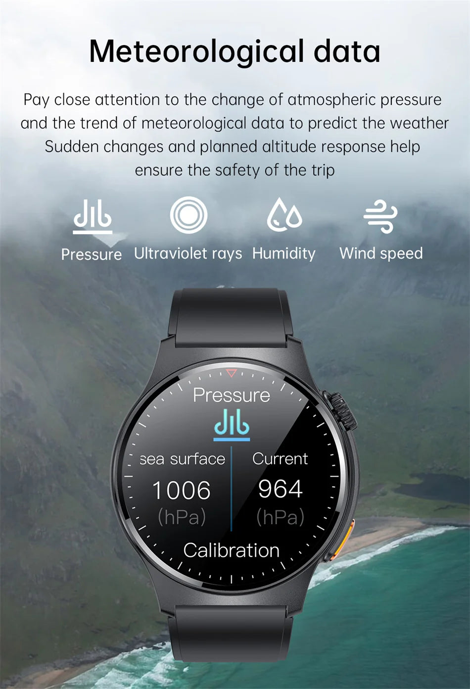 2025 New Outdoor Sport Smart Watch GPS Track Health Monitoring AI Voice Waterproof Fitness Bluetooth Call Smartwatch For HUAWEI