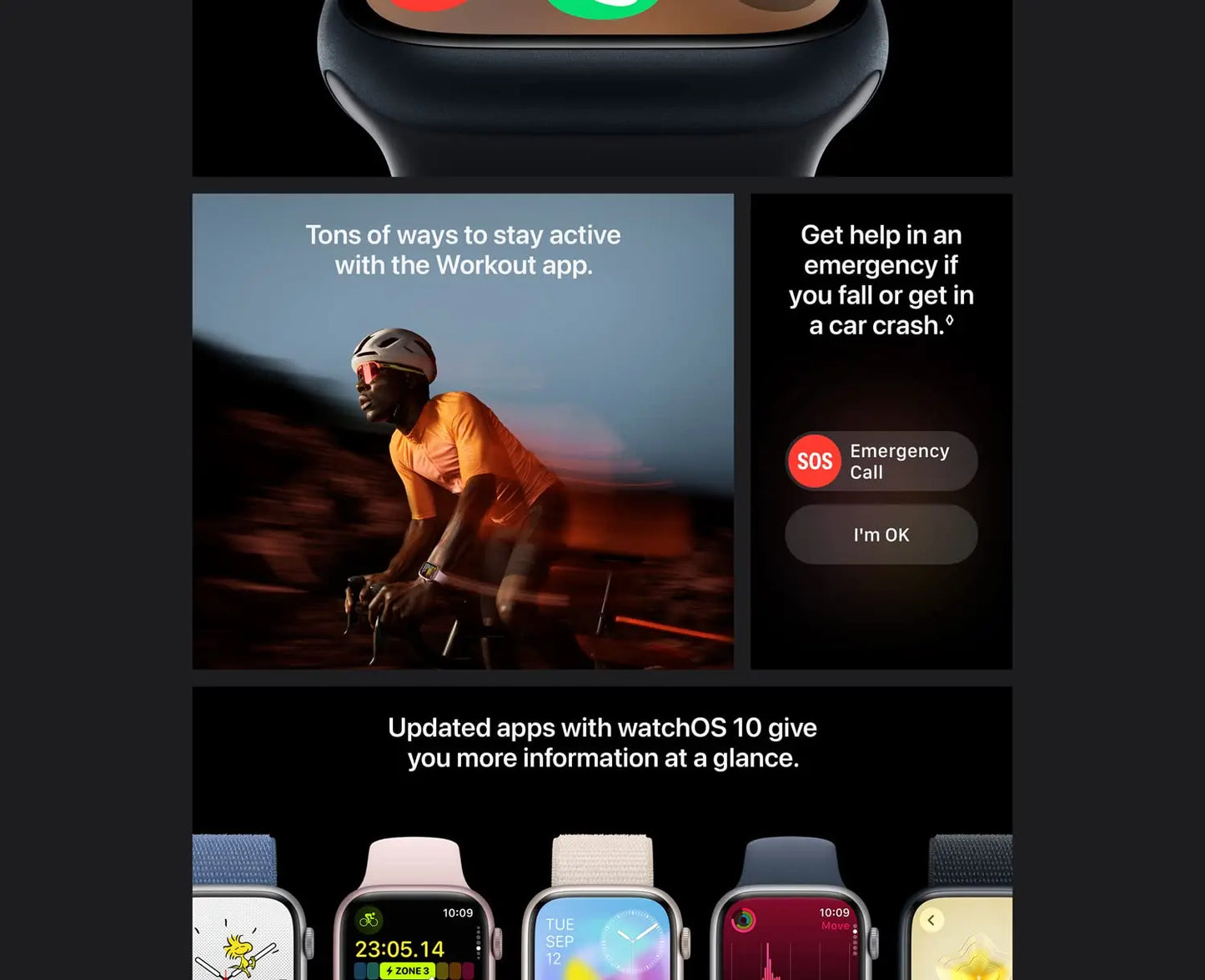 100% Original 2023 NEW Apple Watch Series 9 41mm / 45mm GPS Apple Watch S9 Aluminum Case with Sport Band iOS Smart Watch