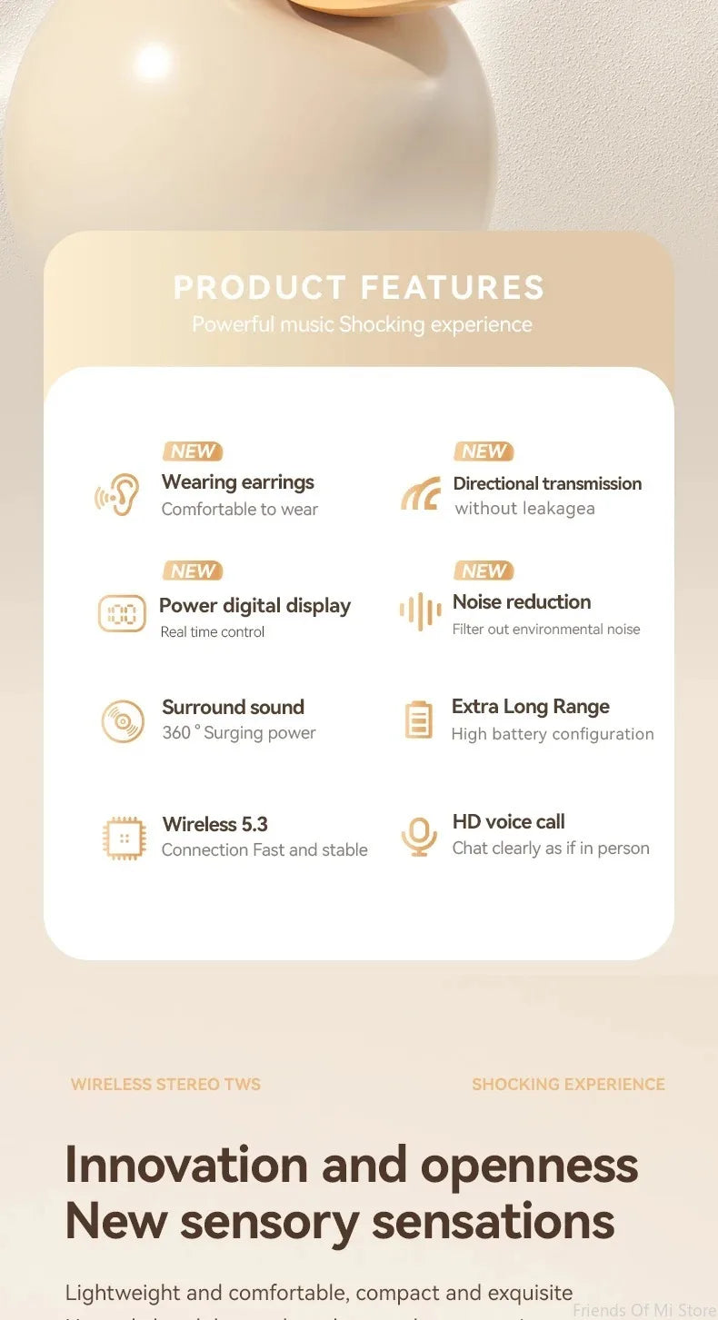 XIAOMI M62 Open Hanging Wireless Earphones with Air Bone Conduction Waterproof and Painless Wearing, Running Earphones with Mic - Universal Market