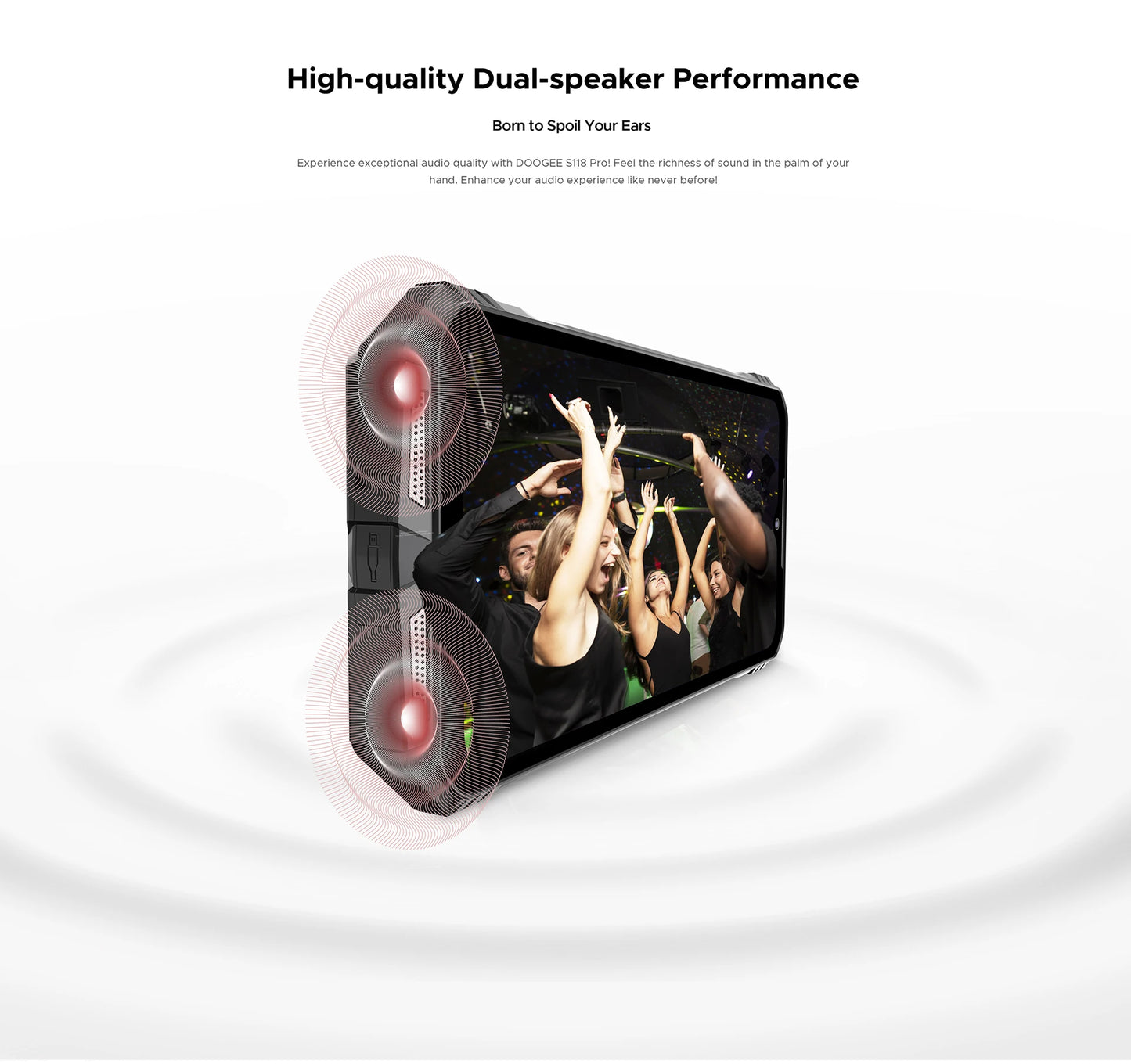 DOOGEE S118 Pro 5G Rugged Phone Dimensity 7050 10800mAh Battery 6.6'' FHD 120Hz 8GB RAM 512GB ROM Cell Phone NFC