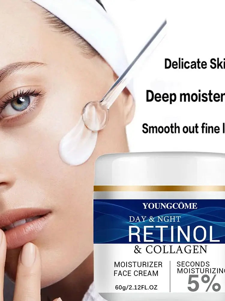 Collagen Retinol HyaluronicAcid Facial Cream Anti Aging Firming Lifting Fade Fine Lines Whitening Moisturizing Brightening Skin