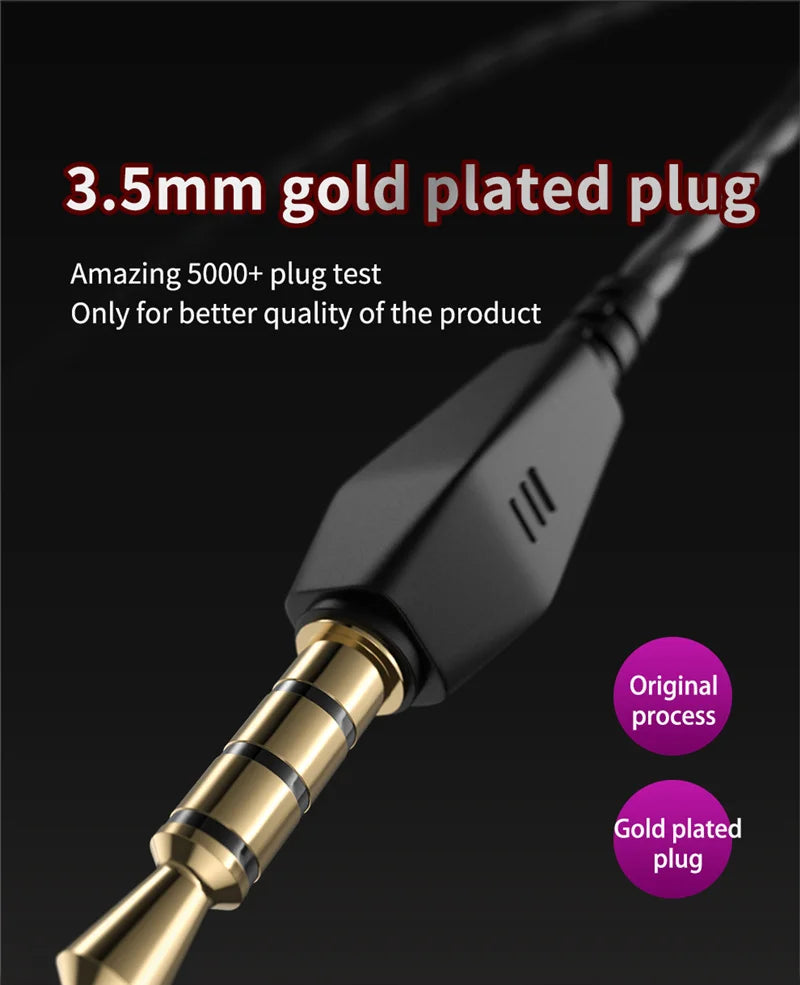 Original QKZ AK6 Copper Driver HiFi Wired Earphone 3.5MM Race Sport Headphone Bass Stereo Headset Music Earbuds In Ear With Mic - Universal Market