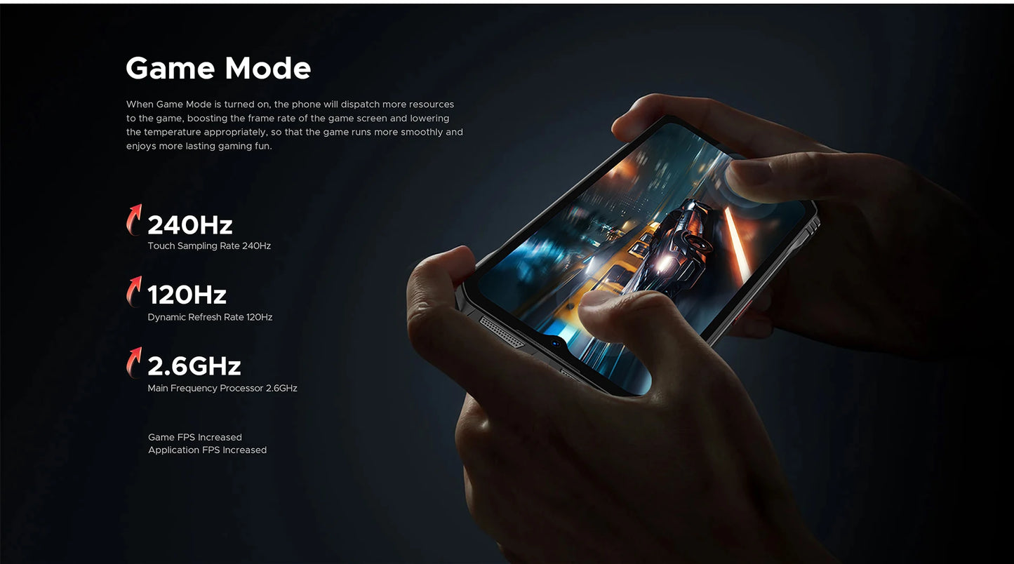 DOOGEE S118 Pro 5G Rugged Phone Dimensity 7050 10800mAh Battery 6.6'' FHD 120Hz 8GB RAM 512GB ROM Cell Phone NFC