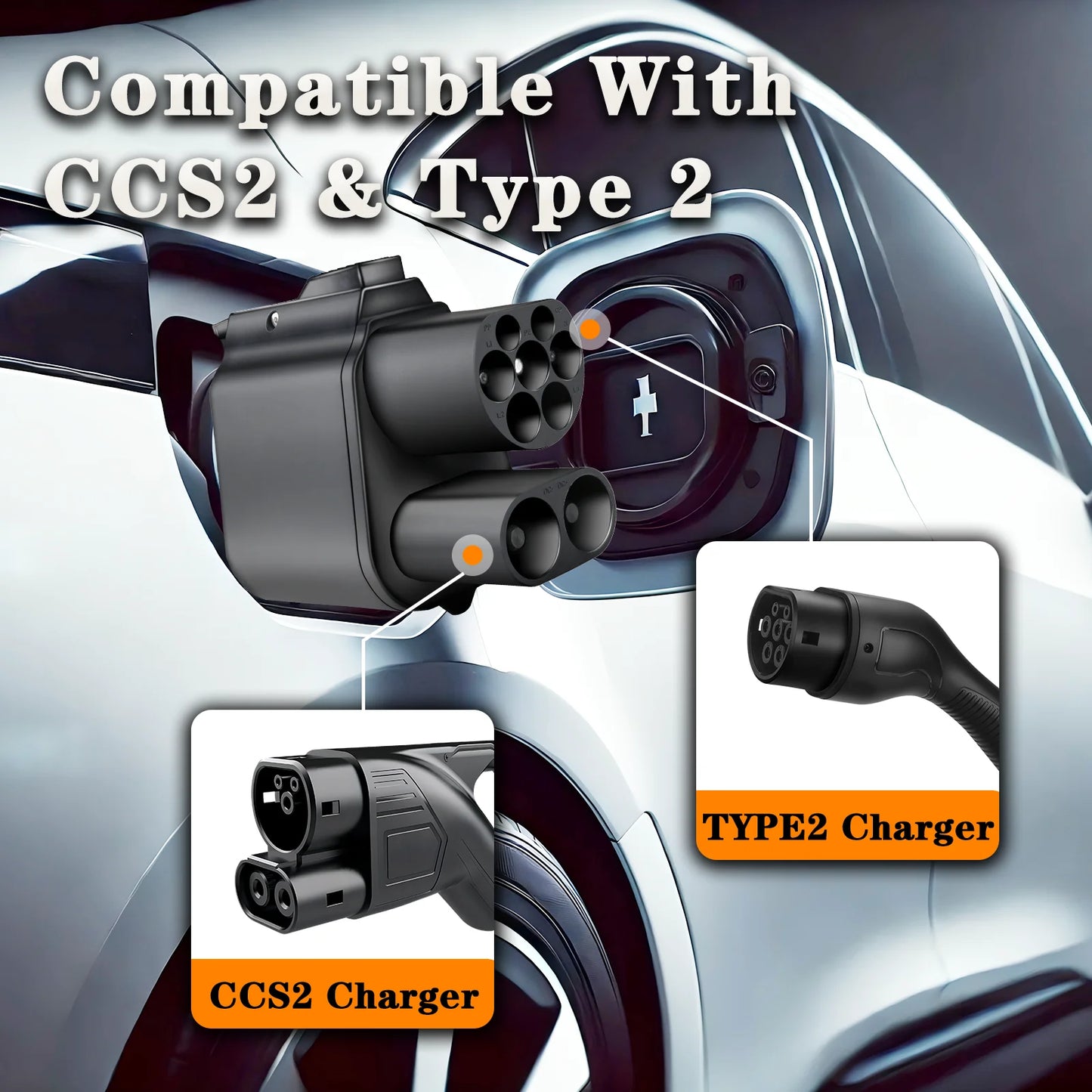 GUWIEYG CCS2 to CCS1 Adapter 350A 350kW From CCS2 to CCS1 DC+AC Electric Vehicle Charger DC 1000V Fast Ev Charging Adapter