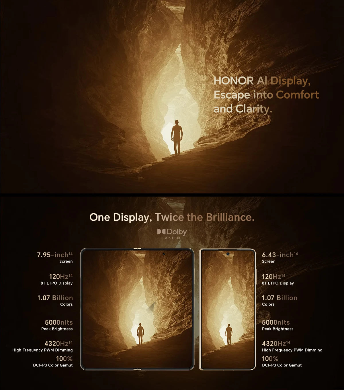 Global Version HONOR Magic V5 5G 16GB+512GB Foldable OLED Screen Snapdragon 8 Elite 5820 mAh Battery 50W Wireless SuperCharge
