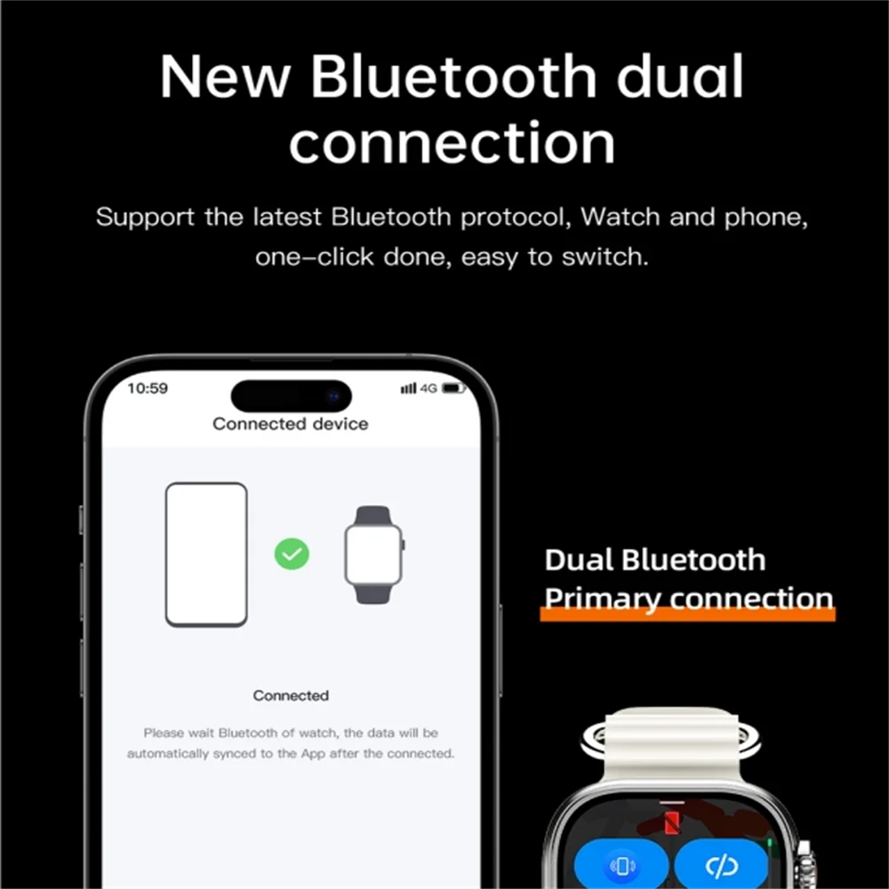 Microwear Smart Watch Ultra 4 Pro Series 10 49mm Gesture Answer ChatGPT NFC Compass Waterproof Sport Smartwatch For Android ios