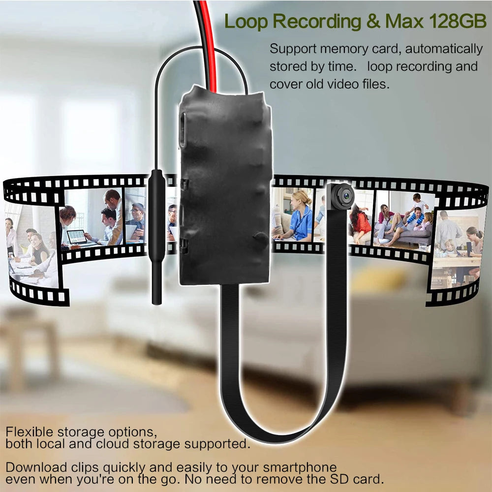 1080P HD Mini WiFi Camera Diy Module Nanny Video Recorder 4K Home Security Micro Camcorder Alarm RemoteControl Monitor hidden TF - Universal Market