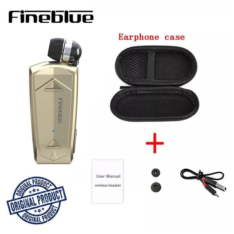 Fineblue F520 Mini Wireless Earphone Bluetooth 5.3 Retractable Headset in Lotus One Ear Calls Remind Vibration Sport Headphone - Universal Market