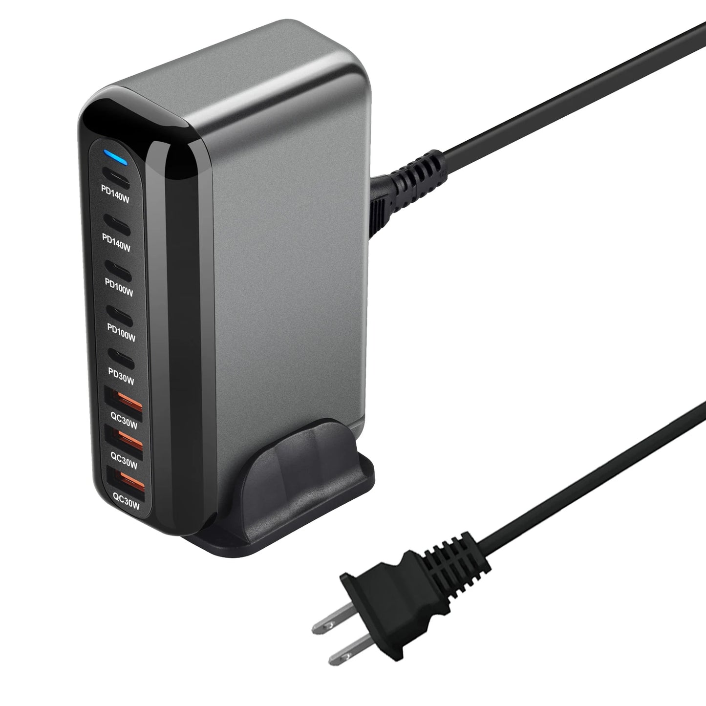 2025 New 600W GaN 8-port Fast Charger Type C 5C3A PD USB C Fast Charging Station PD3.1 Adapter for Phone and Tablet Dropshipping