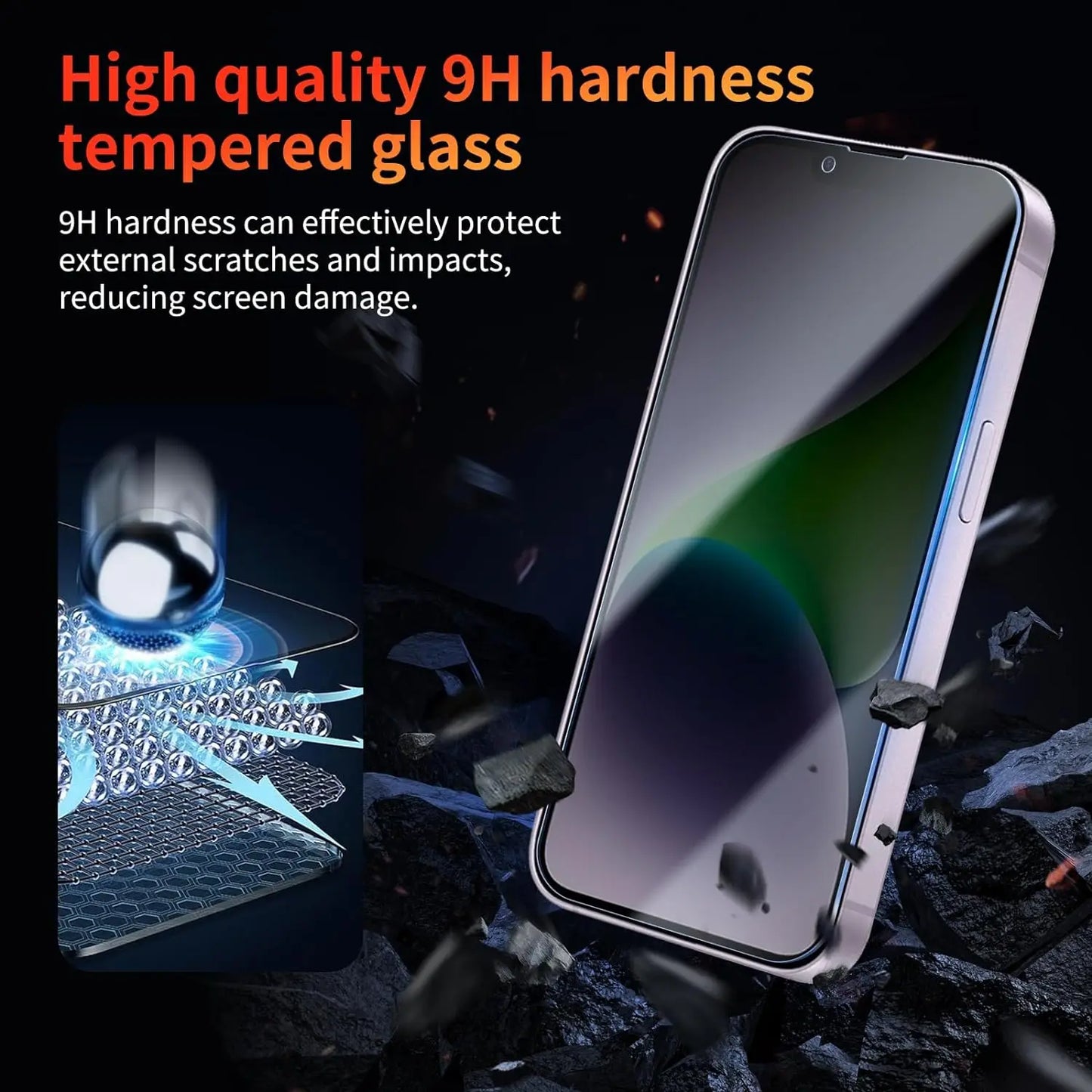 3Pcs 9H Anti Spy Tempered Glass For iPhone 17 Pro Max 17 Air Privacy Screen Protector Film