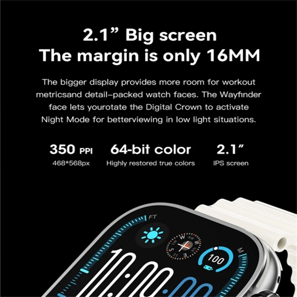 Microwear Smart Watch Ultra 4 Pro Series 10 49mm Gesture Answer ChatGPT NFC Compass Waterproof Sport Smartwatch For Android ios