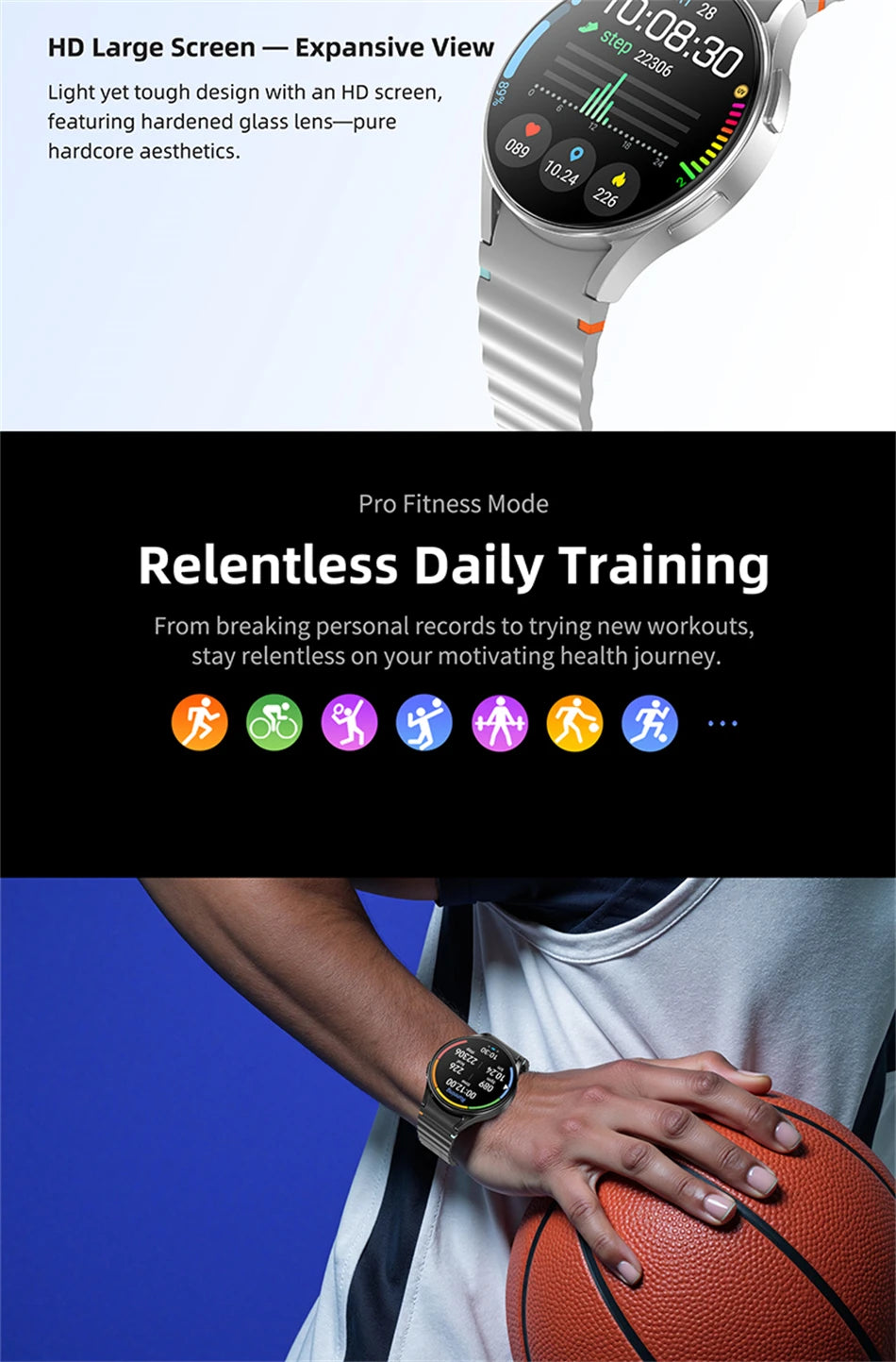 2025 New Bluetooth Call Smart Watch 7 Classic Men AMOLED HD Screen AI Voice Assistant Bluetooth Call NFC GPS Smartwatch Women