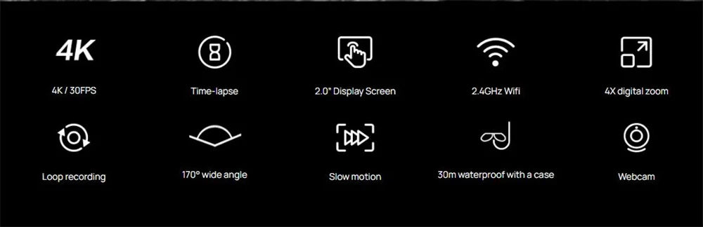 SJCAM SJ4000 Air Action Camera with 4K Video 30M Waterproof 2.4G WiFi Sports Camera Action Cam Sports Camera bicycle motorcycles