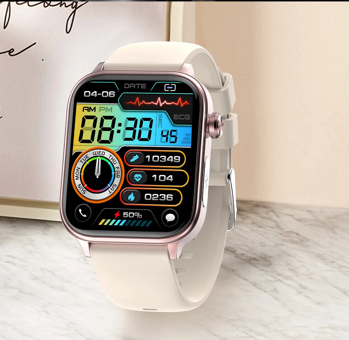 AI Diagnostic Detector Smart Watch Women Blood Lipid and Uric Acid Body Composition Test Women Menstrual Health Tracker 2025 New
