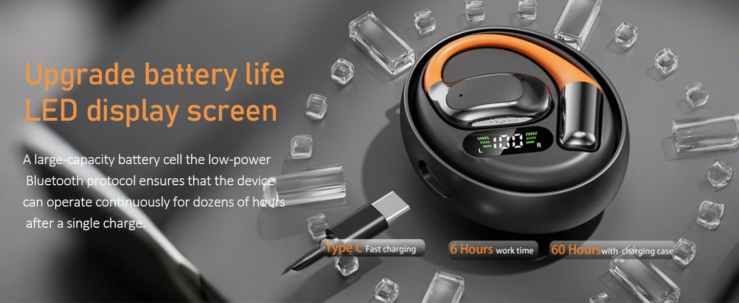 AI Translator Clip-on Headphones 144 Languages Real Time Two-Way Translation Earphones Stereo Sound Wireless Bluetooth Headsets - Universal Market