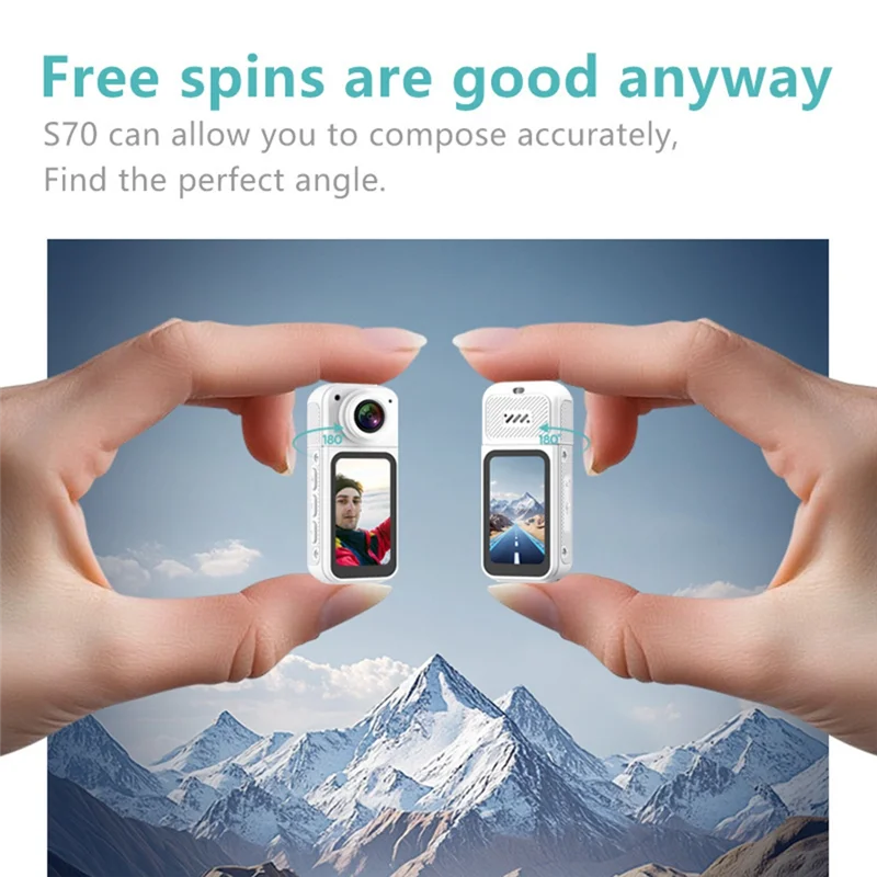 T23C New S70 2.7K WIFI APP Thumb Camera Ultra-Long Battery Life Thumb Sports Camera HD Cycling Camera 1080P Pet Camera