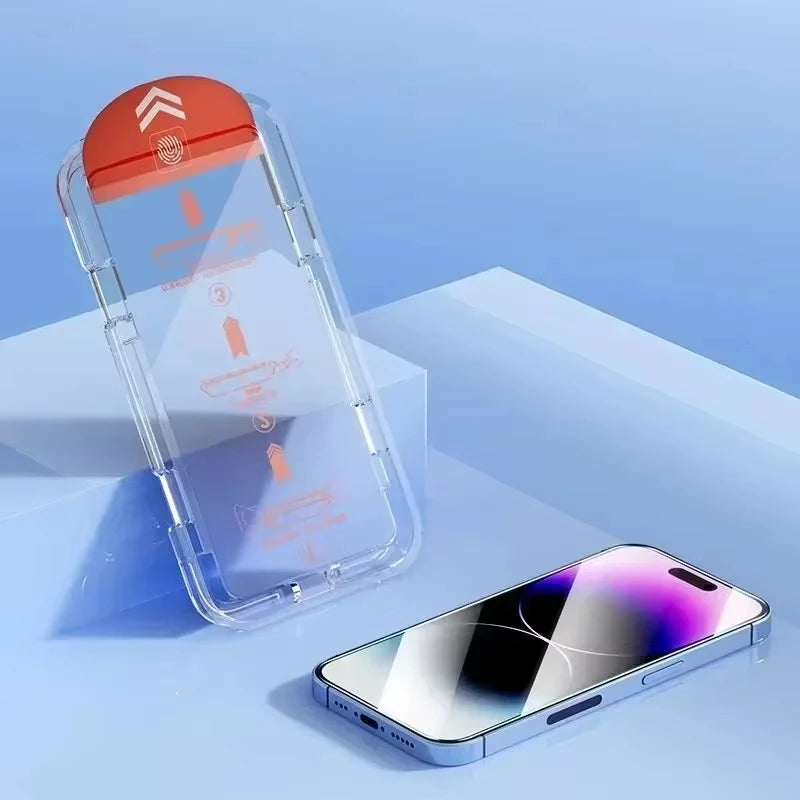 Easy Installation Screen Protector For iPhone 17 Air 16 Pro Max 15 14 11 13 12 Mini XS X XR 6 7 8 Plus Oleophobic Coating Glass