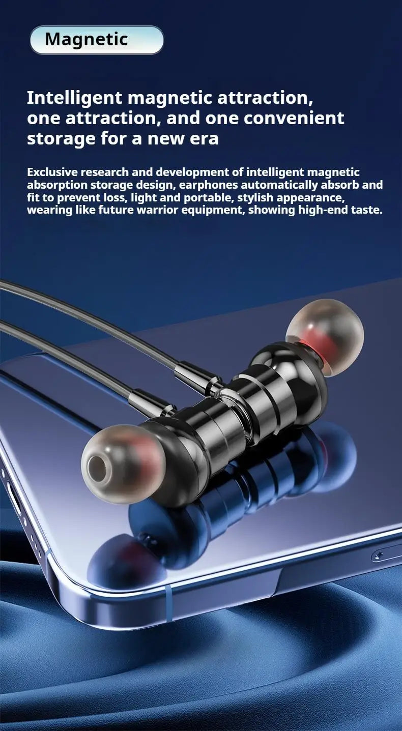 Sports Car Shape Stereo Sound Neckband LED Display Wireless Bluetooth Headphones Magnetic in-ear Headsets Sports Gamer Earphones - Universal Market