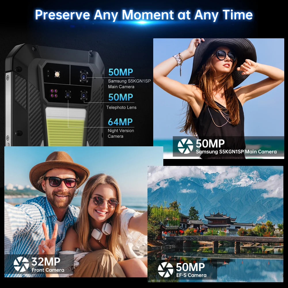 Unihertz SHARK 3 by 8849 Smartphone Android 14 32GB 512GB Dimensity 8300 3K AMOLED Screen 11600mAh Night Camera 5G Rugged Phone
