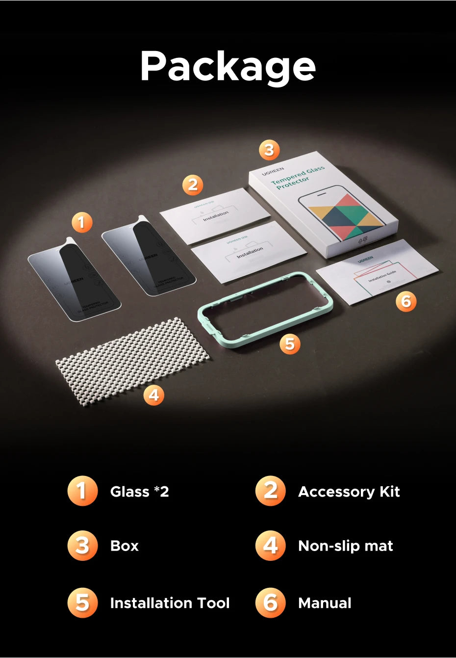 UGREEN 2PCS Privacy Screen Protector For iPhone 17 16 Pro Max Anti-Spy Tempered Glass For iPhone 17 Air Screen Protectors