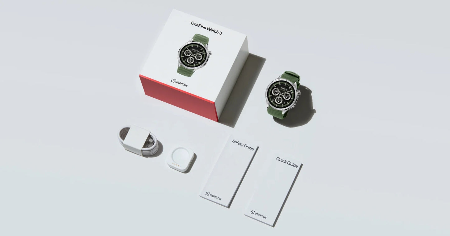 Original OnePlus Watch 3 Global Version Smart Watch 1.5 inches AMOLED 32GB Memory Snapdragon W5 Wear OS by Google NFC IP68 5ATM