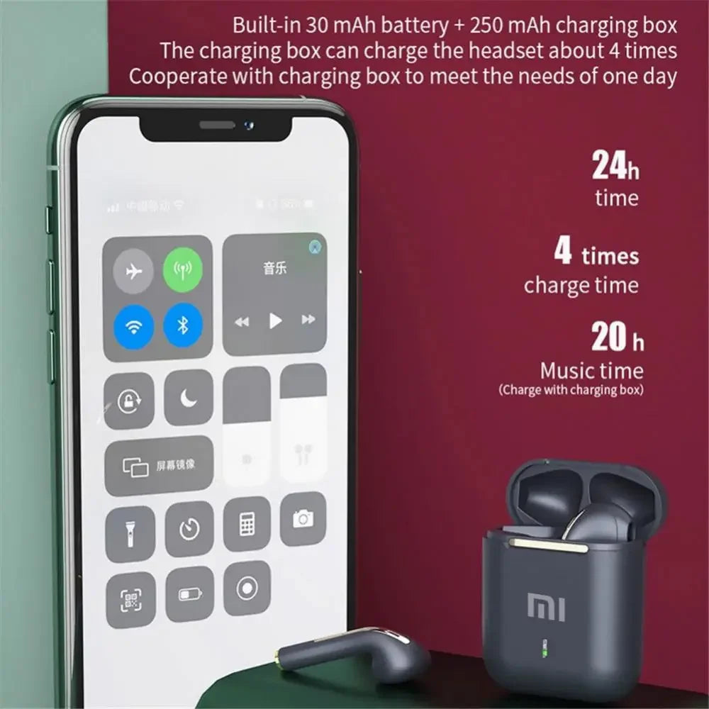 Xiaomi J18 Wireless Earphones HiFI In Ear Stereo Microphone Bluetooth Touch Waterproof Noise Reduction Sports Office Earphones - Universal Market