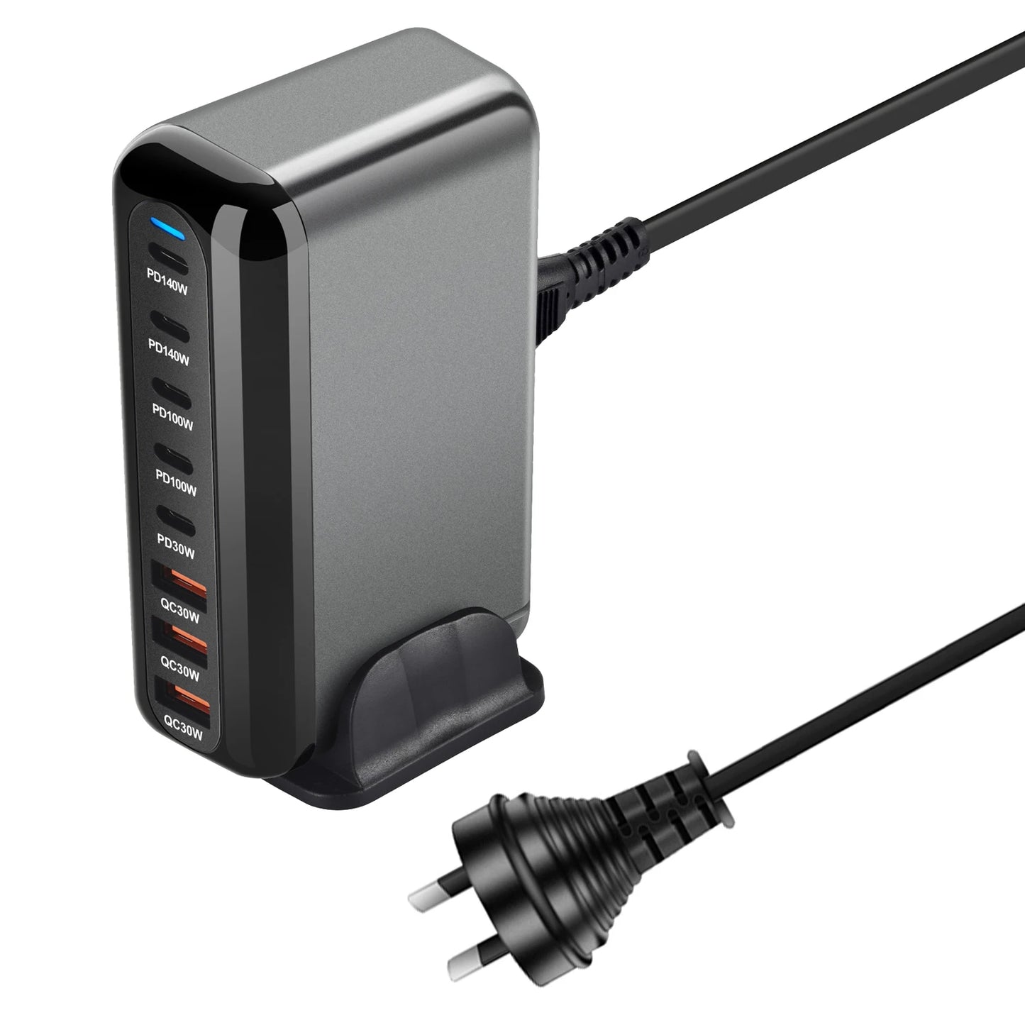 2025 New 600W GaN 8-port Fast Charger Type C 5C3A PD USB C Fast Charging Station PD3.1 Adapter for Phone and Tablet Dropshipping