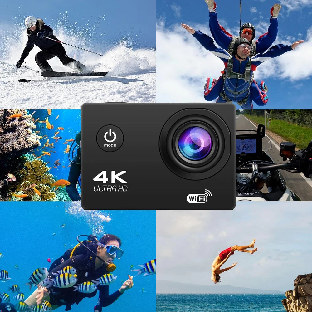 Magecam 4K Action Camera 1080P/30FPS WiFi 2.0" 170D Underwater Waterproof Helmet Video Recording Camera Outdoor Sports Cameras