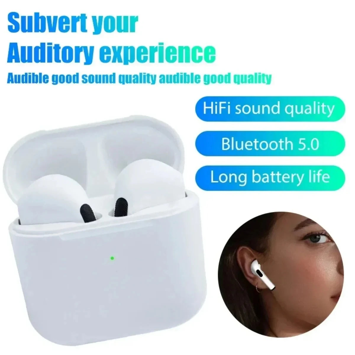 Pro4 Bluetooth Earphones Wireless Headphones Mini Sports bluetooth Headset Earbud Music Earpieces For iPhone Xiaomi Huawei Redmi - Universal Market