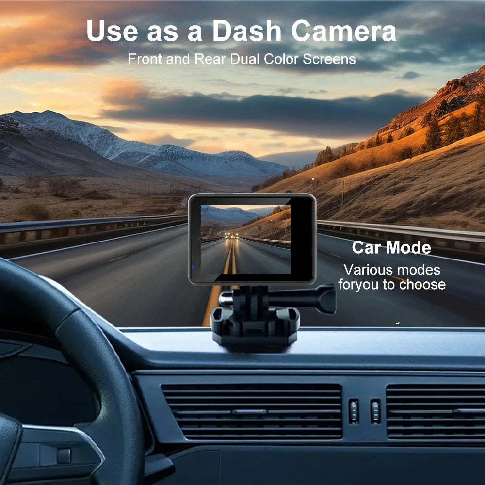 G9SE Action Camera 5K30fps 4K60fps 50MP 2.0 Touch LCD EIS DVR Webcam Dual Screen Wi-Fi 170D Waterproof 30M 5X Zoom Sports Camera