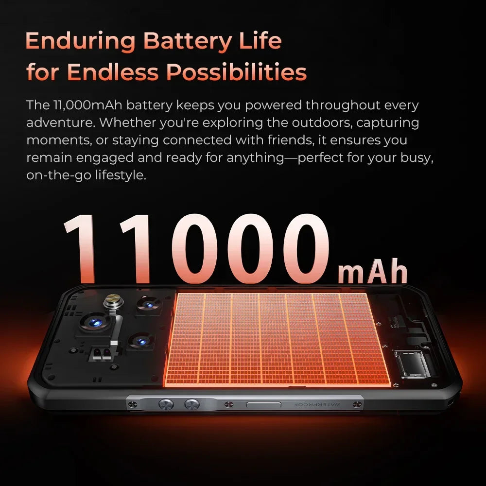Oukitel WP55 Pro 5G Rugged Smartphone Android 15.0 New 6.6" Product Global Version 48GB(16+32) +512GB 108MP Cell Mobile Phone