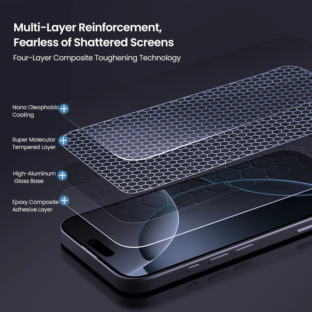 Nillkin for iPhone 16 17 Pro Max 17 Air H+ Pro 2.5D Ultra-Thin with Dust Free Box HD Tempered Glass Full Cover Screen Protector