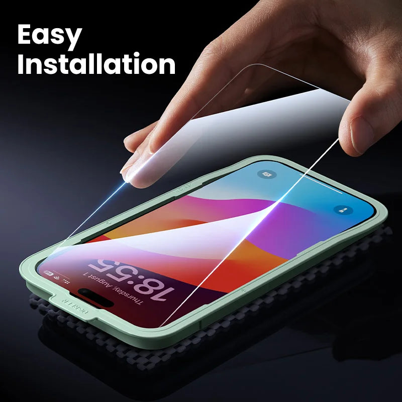 UGREEN 2pcs for iPhone 16 Pro Max Glass Screen Protectors for iPhone 16 Plus Tempered Glass for iPhone 15 14 13 12 HD Film 16pro